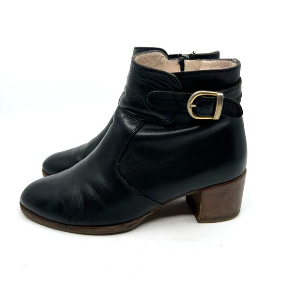 A.P.C. Black Leather Ankle Boots Women's 6 US - Picture 2 of 9